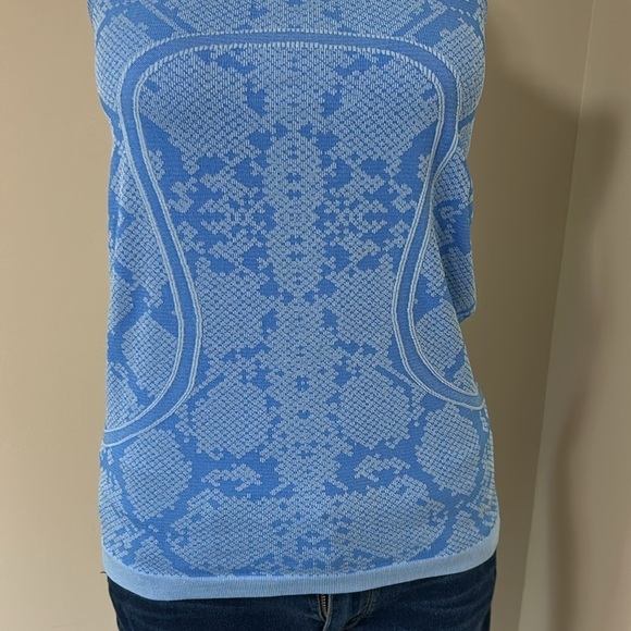 Lululemon Tank Swiftly Tech Racerback Heathered Pipe Dream Blue Sz 6 - Picture 3 of 11